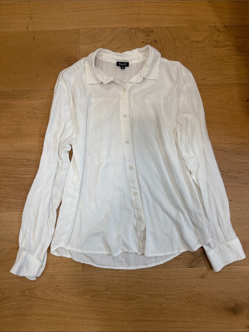 Splendid Cream Gauze Button-Down Shirt